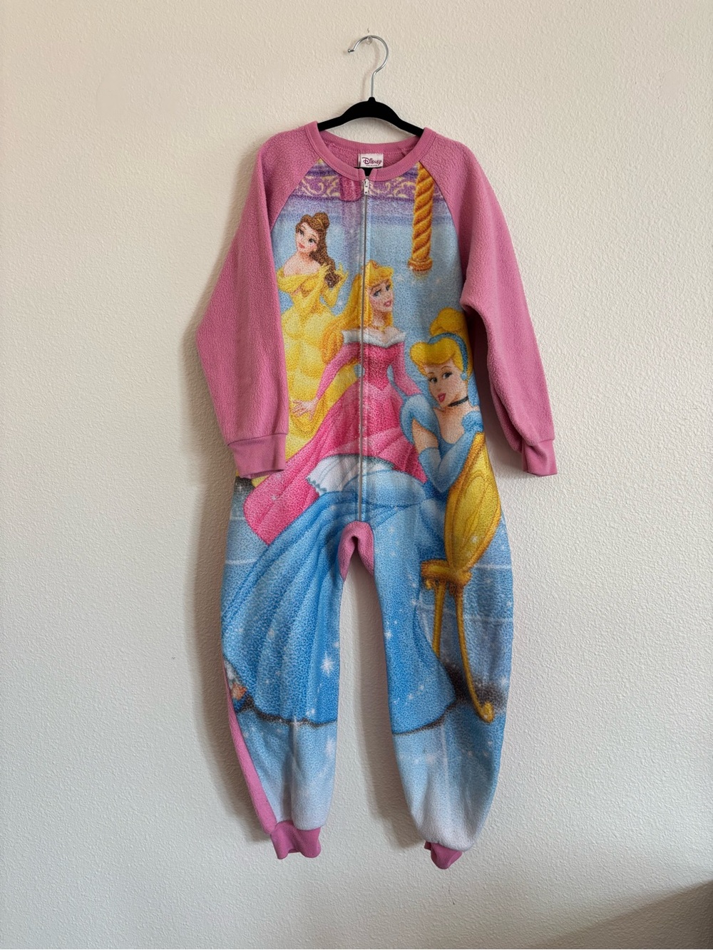 Disney Princess Full Zip One Piece Pajamas size 6
